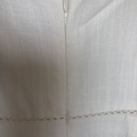 🌼 Club Monaco Embroidered Floral Cotton / Straw Embellished Jumpsuit - Size 2 - Picture 12 of 15